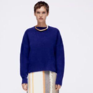 ZARA/BLUE KNIT SWEATER/SIZE MEDIUM